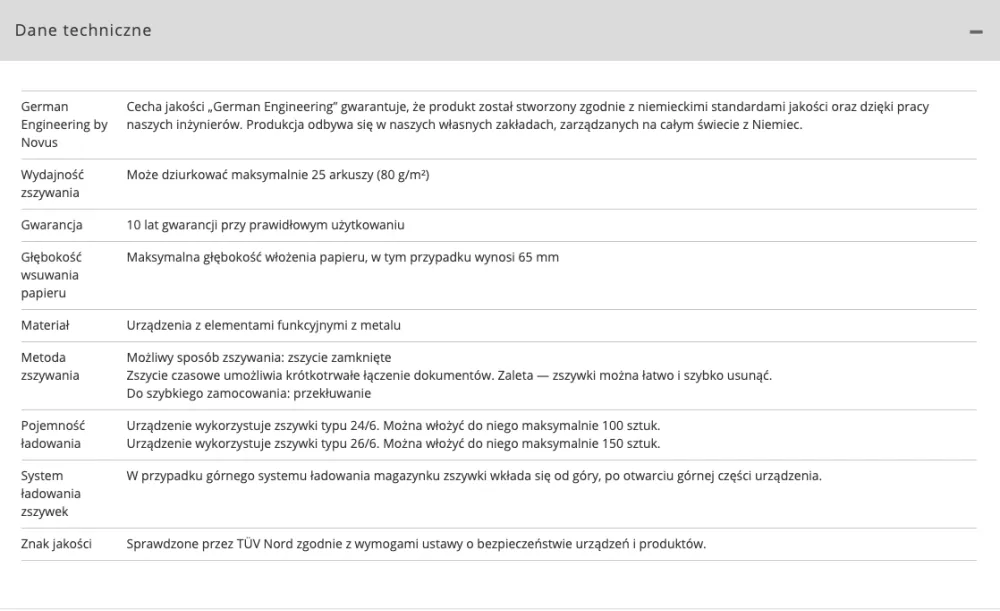 Novus Zszywacz ColorID B2 ze zszywkami - - szary > Dziurkacze I Zszywacze