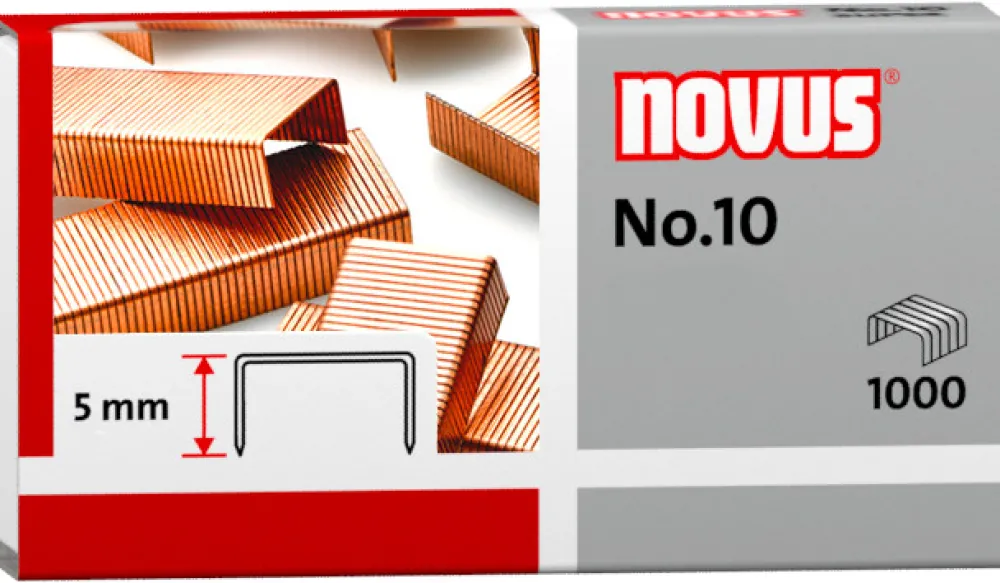 Novus Zszywki miedziowane No.10 - 1000 szt. > Dziurkacze I Zszywacze